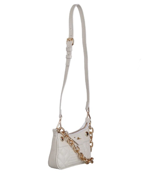 Bolsa Pequena Alça Corrente Ombro Off White