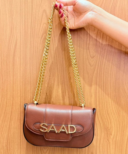 Bolsa Mini em Couro Nutella