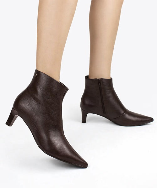 Bota Cano Baixo Couro Napa Toscana Coffee - Bottero