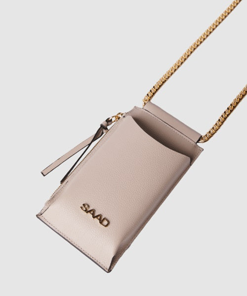 Mini Bolsa Celular em Couro Duna