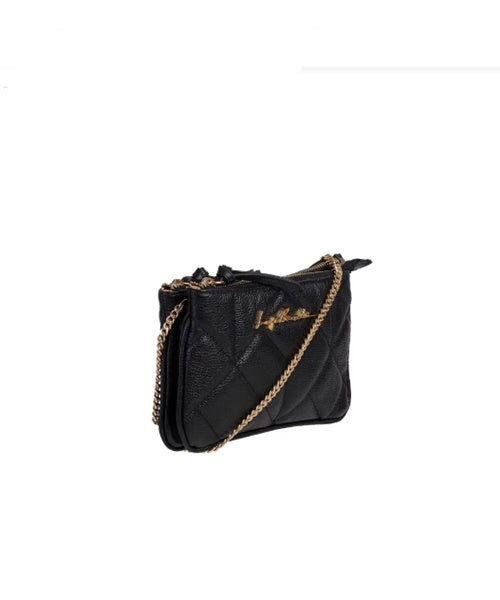 Bolsa Pequena Dupla Tira Corrente Preta