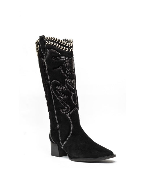 Bota Western Camurça Preta - Maithë