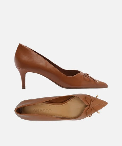-Scarpin Marrom Salto Fino