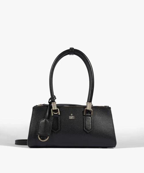 Bolsa Mini Tote Lauren Couro Preta