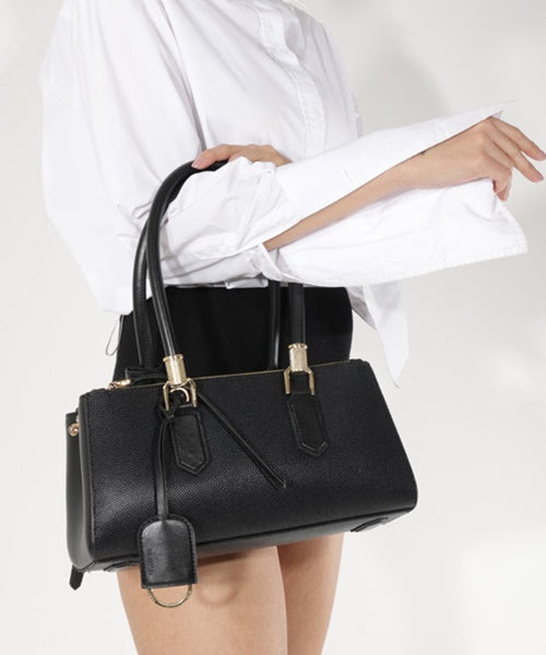 Bolsa Mini Tote Lauren Couro Preta