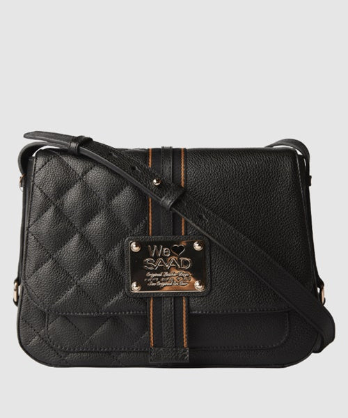 Bolsa Média em Couro Preto