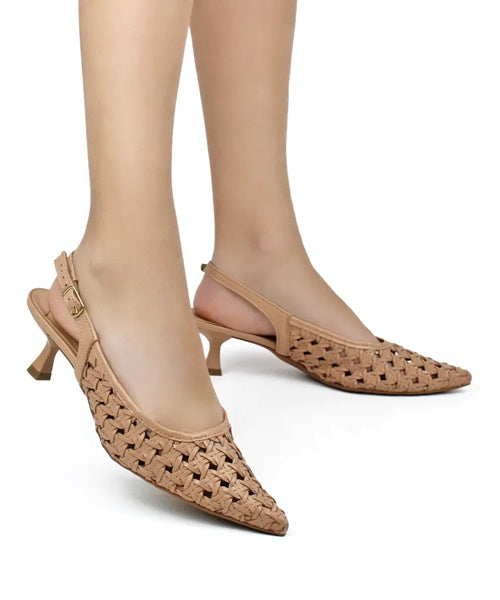 Sapato Scarpin Couro Brown Sugar