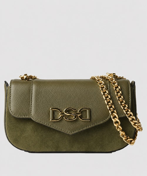 Bolsa Mini com Camurça Musgo Alcaparra