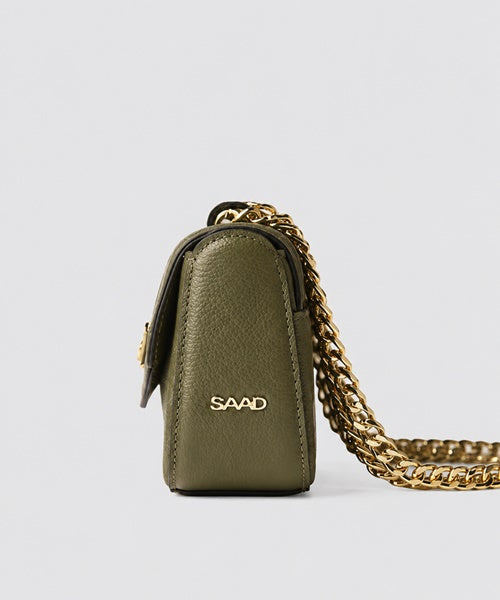 Bolsa Mini com Camurça Musgo Alcaparra