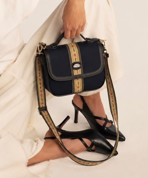 Bolsa Pequena Diadora Preto Castanho