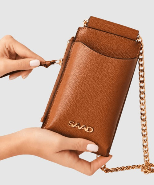 Mini Bolsa Celular em Couro Nos Moscada