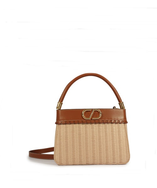 Bolsa Grande Ráfia Marrom