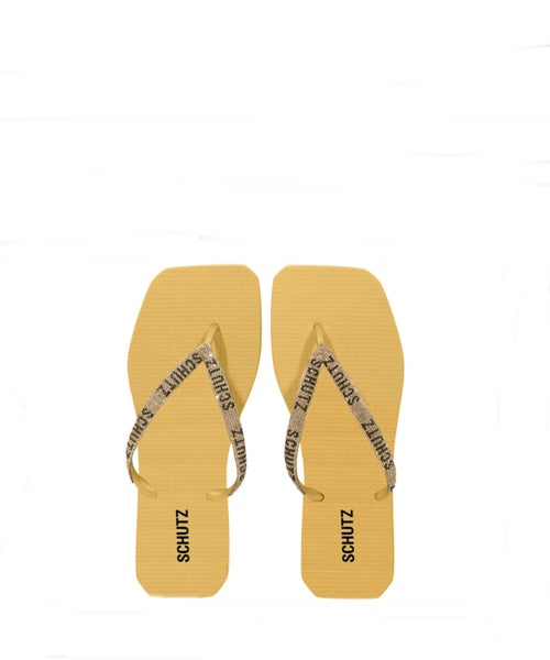 Chinelo Jellys Brilho Dourado