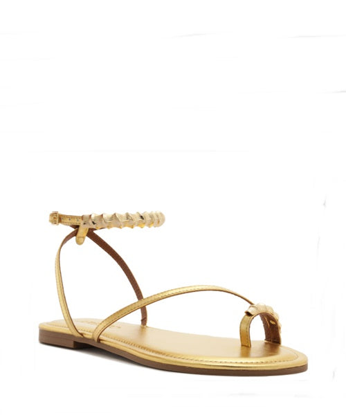 Sandália Rasteira Dedinho Ouro