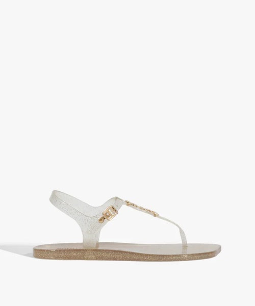 Rasteira Jelly Dourada