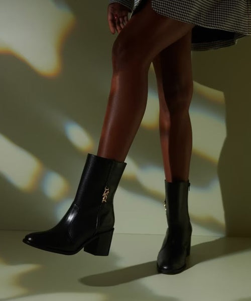 -Bota Cano Médio LB Preto - Luiza Barcelos