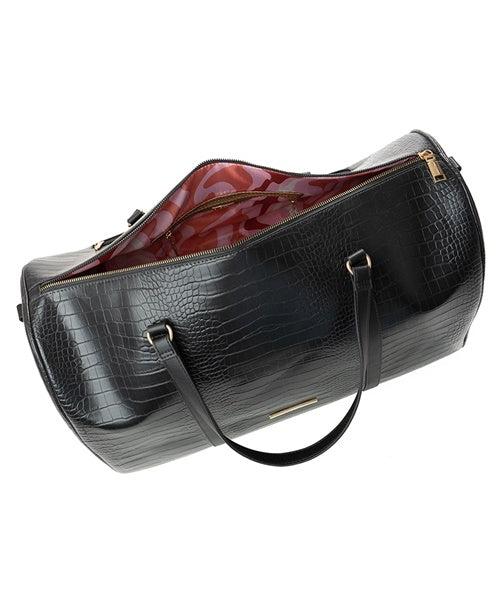Bolsa Sacola Preto Croco