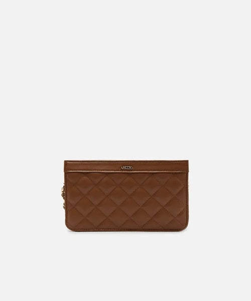 Bolsa Tiracolo Marrom Matelassê Pequena Detalhe