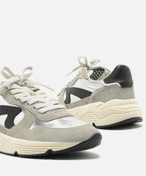 Tênis Cinza Camurça Esportivo Preto Tag