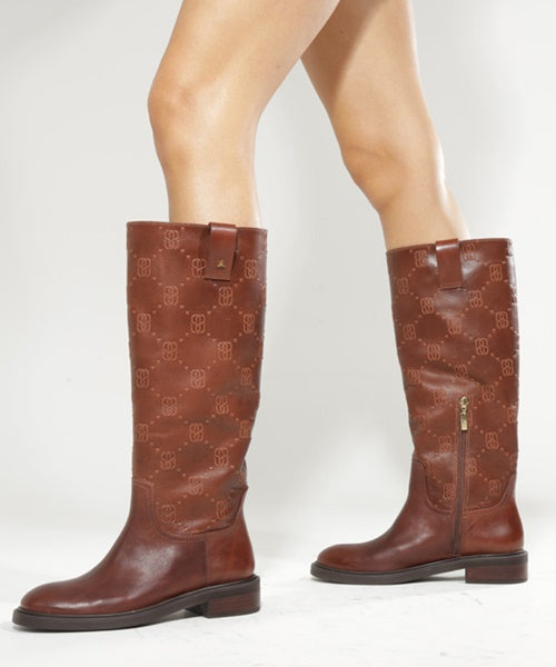 -Bota Icon Hologram Couro Marrom - Schutz