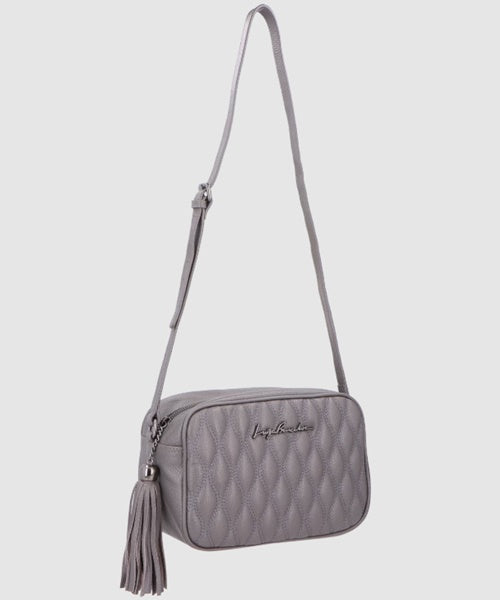 Bolsa Clássica em Couro Cinza Storm