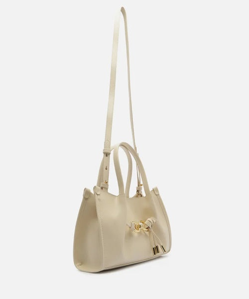 Bolsa Tote Branca Média Metal Elos
