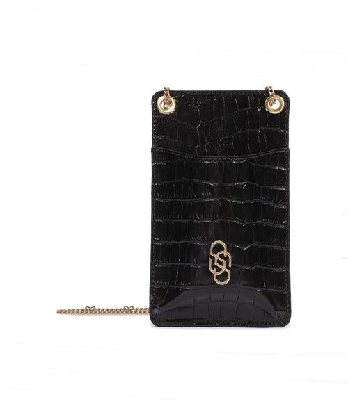 Porta Celular Croco Preto