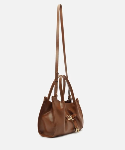 Bolsa Tote Marrom Média Metal Elos