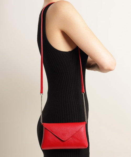 Bolsa Tiracolo Vermelha Giorno Pequena Envelope