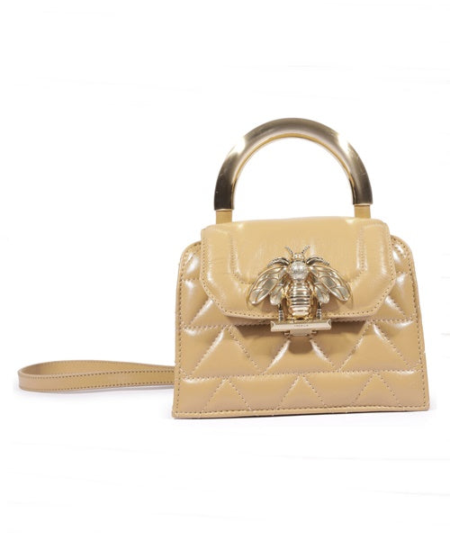 Bolsa Believe Pequena Couro Nude