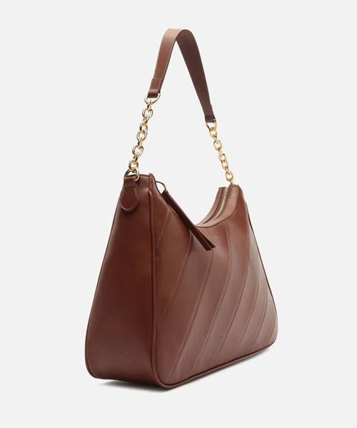 Bolsa Hobo Marrom Grande Alça Corrente