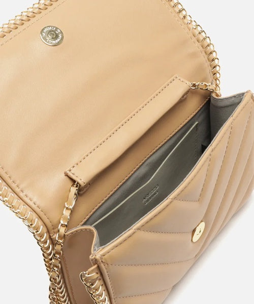 Bolsa Tiracolo Nude Pequena Matelassê Corrente