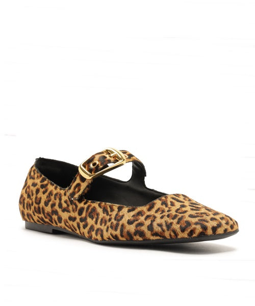 Sapatilha Couro Animal Print