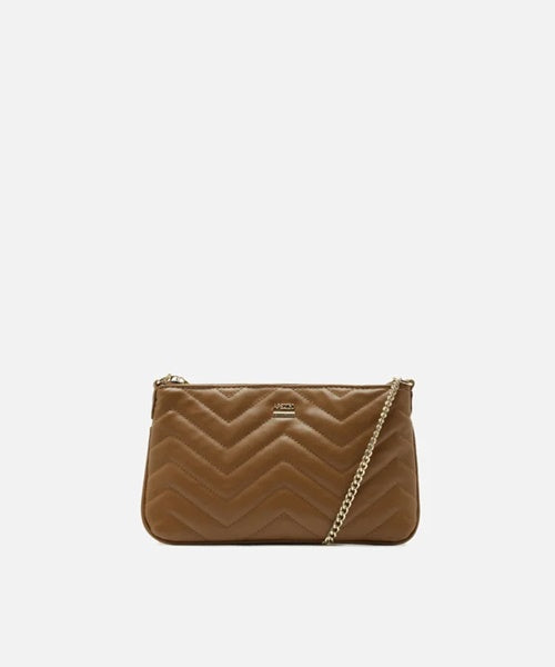 Bolsa Tiracolo Marrom Matelassê Pequena Corrente