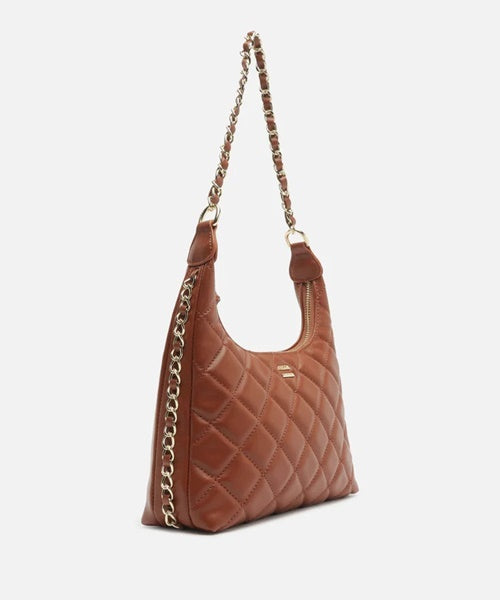 Bolsa Shoulder Marrom Matelassê Média Corrente