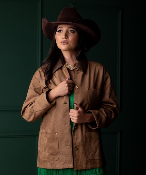 Casaco Longo Suede