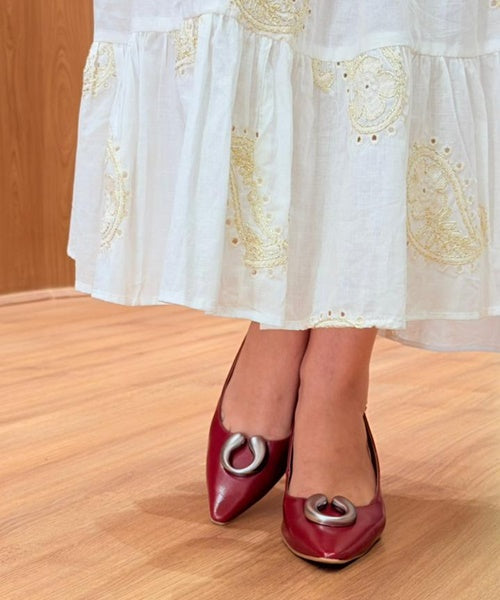 - Slingback Salto Baixo Rubi
