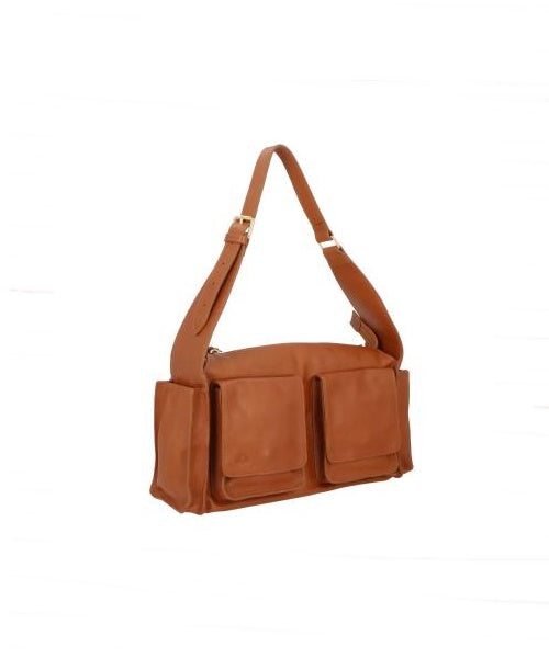 Bolsa Grande Utilitária em Couro Caramelo