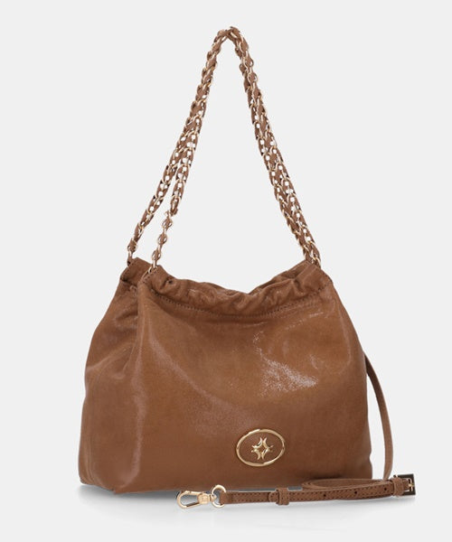 Bolsa Hobo Média Arenito Ginger