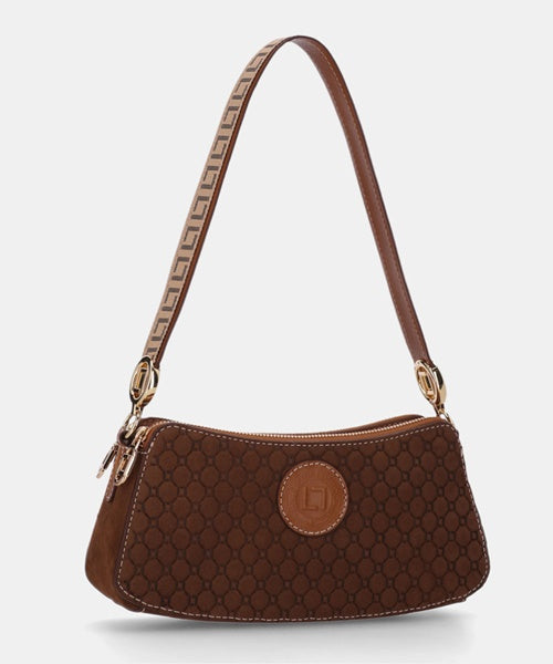 Bolsa Bella Baguete Pequena Bison Espresso