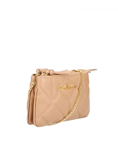 Bolsa Pequena Dupla Tira Corrente Nude