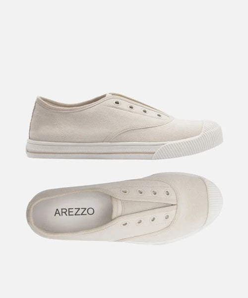 Tênis Slip On Off White Lona Elástico