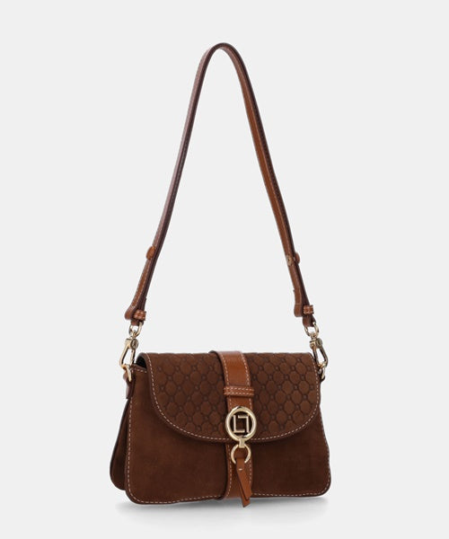 Bolsa Satchel Pequena Bison Espresso