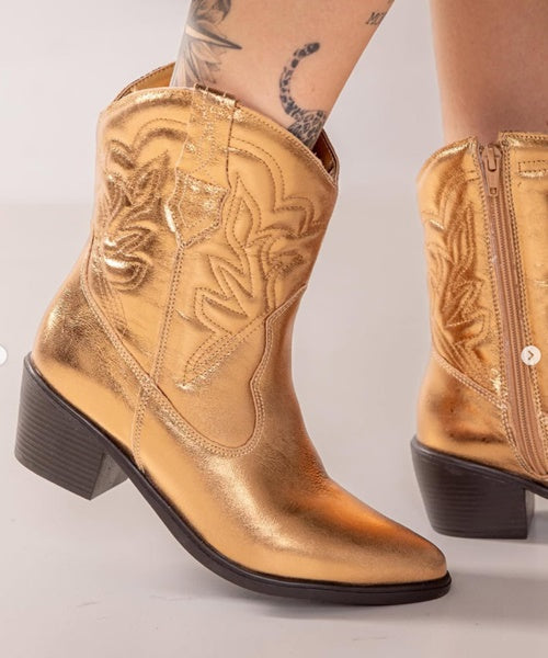 Bota Cano Baixo Bronze