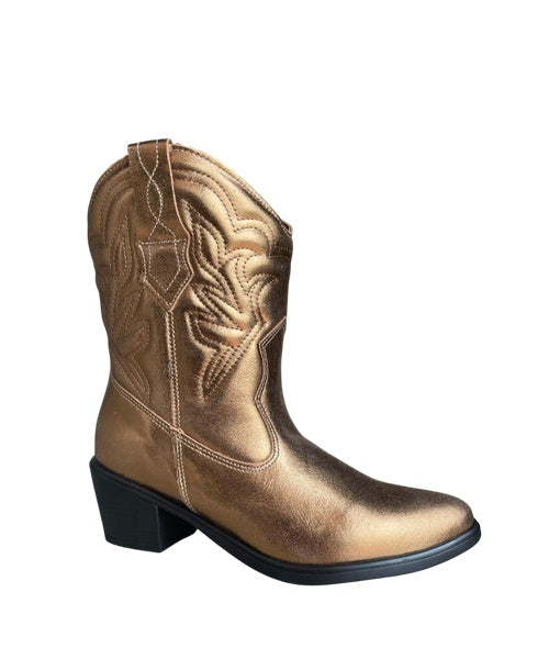 Bota Cano Baixo Bronze