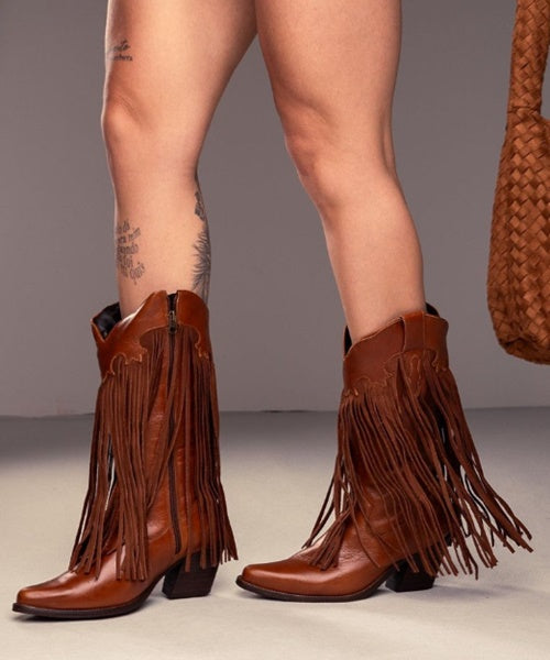 Bota Cowboy com Franjas Whisky - Arara Brasil