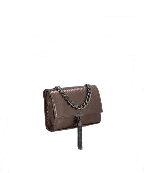 Bolsa Pequena Cobra Metal Titânio