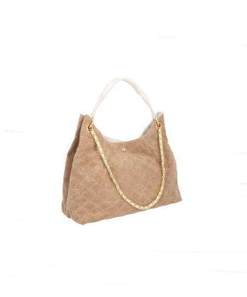 Bolsa Hobo Grande Matelassê em Camurça Fendi
