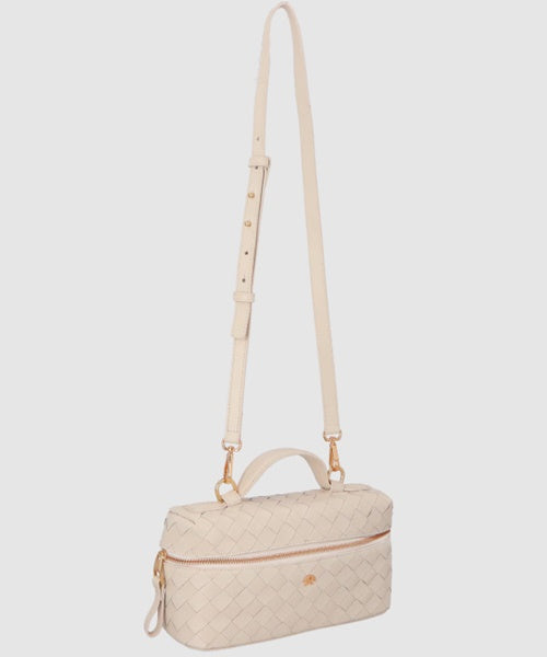 Bolsa Vanity Média em Couro Off White Tressê