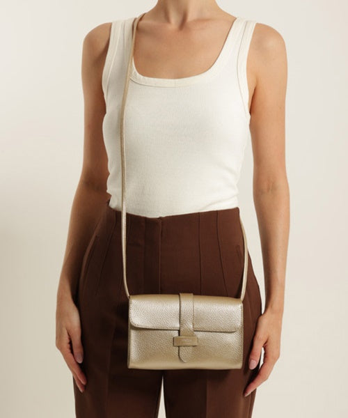 Bolsa Tiracolo Dourada Betina Pequena